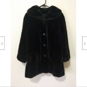 Women VTG Tissavel France Faux Mink Fur Coat S/M